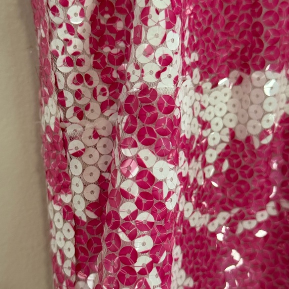 Lilly Pulitzer Airbella sequin shift dress  Pink &White Patterned Dress size 6 - Picture 4 of 12